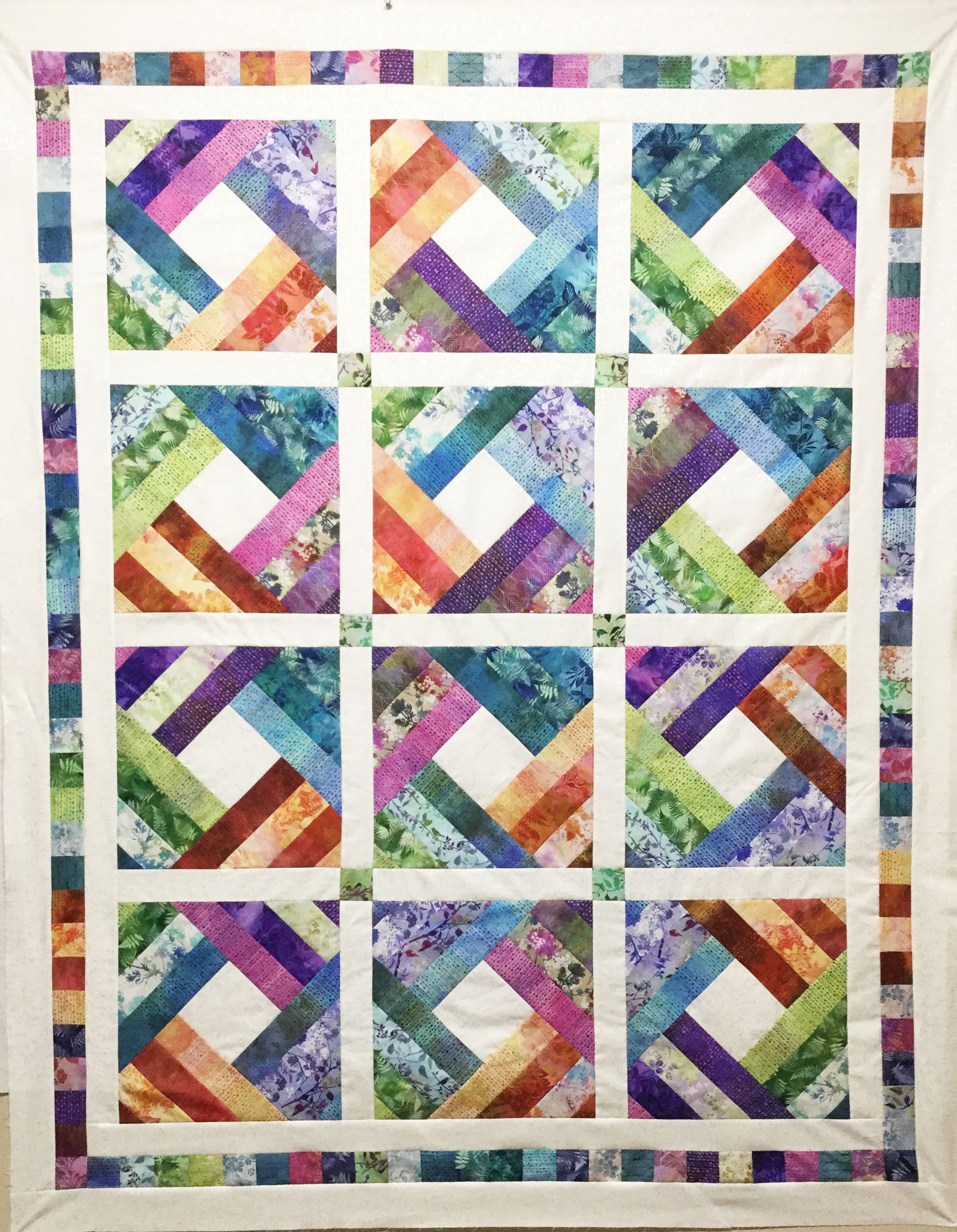 Woven Rainbow Lap Quilt Pattern