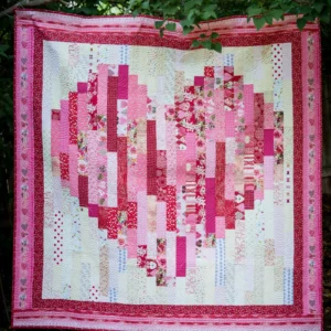 Strip Heart Quilt — Easy PDF