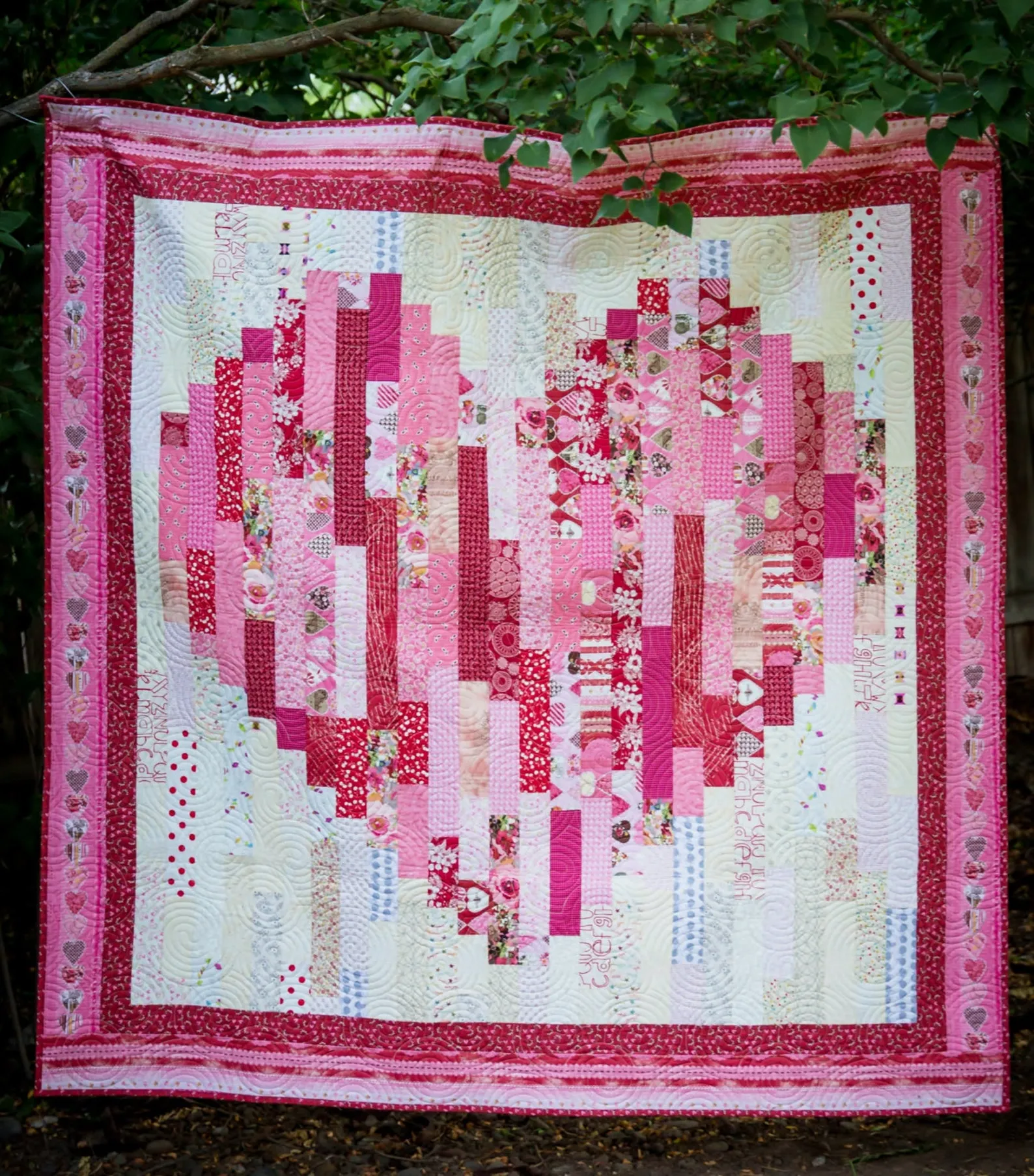 Strip Heart Quilt — Easy PDF