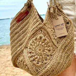 Crochet Jute Granny Square Bag
