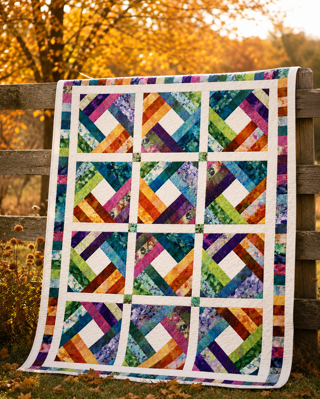 Diamond Log Cabin Quilt Pattern